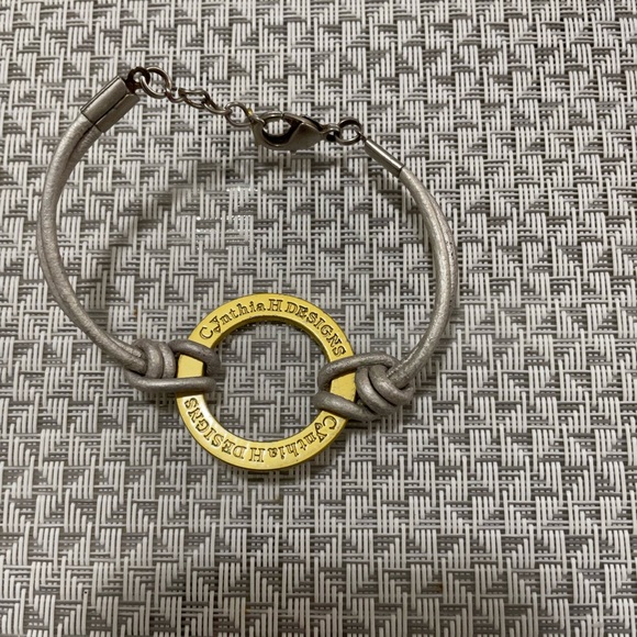 Leather Charm Bracelet with Clasp Closure - Picture 6 of 6